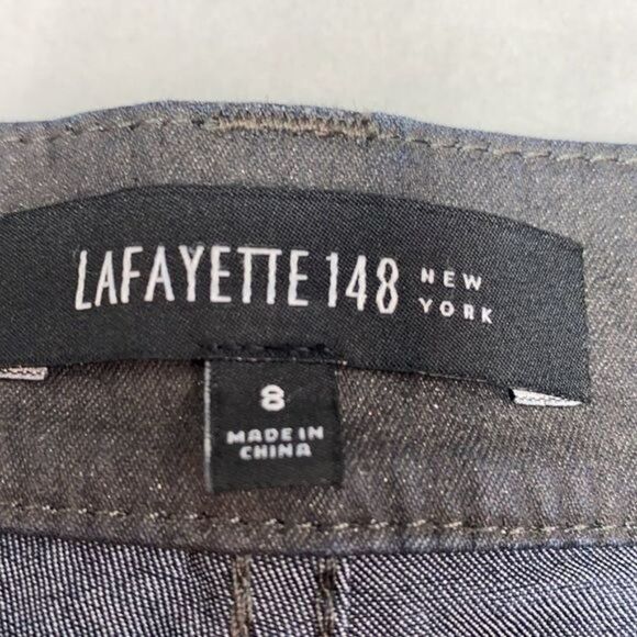 Lafayette 148 New York High Rise Wide Leg Trousers - Picture 8 of 11